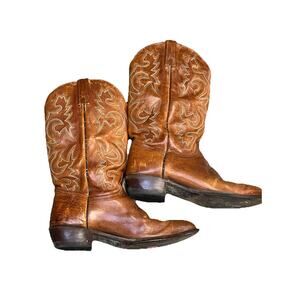 j chisholm boots brown genuine leather size 10D mens